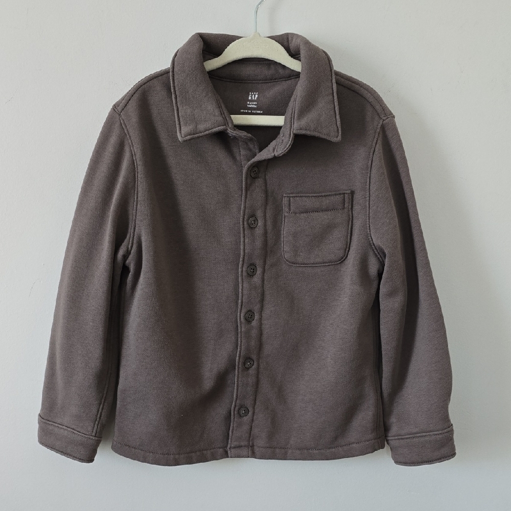 Baby Gap Taupe Button-Up Shirt Jacket Boys 5